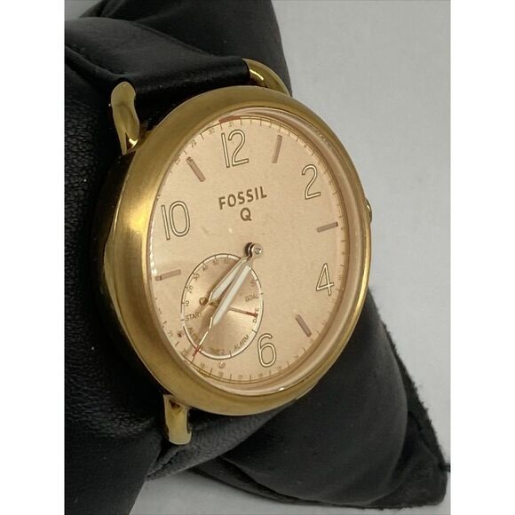 Fosssil FTW1128 Women Brown Leather RoseGold Analog Dial Hybrid Smartwatch XX711 - Picture 5 of 12